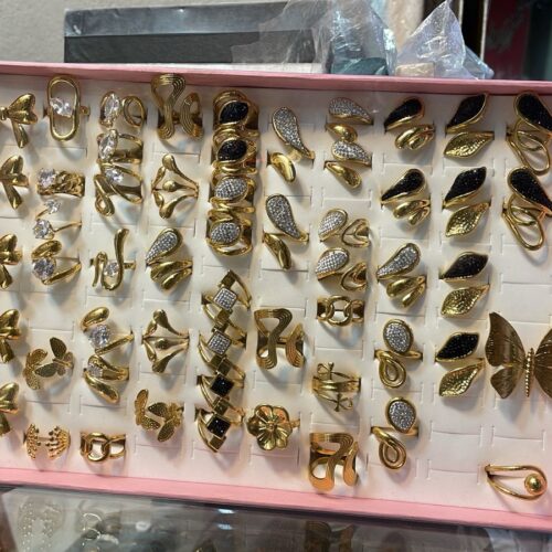 Golden Stainless Steel rings-trendy gold rings 2025
