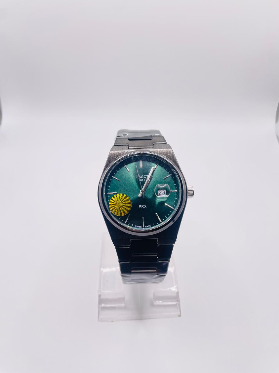 Tissot Premium Green Dial Stainless Steel Men’s Watch – PRX Style