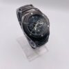All Black Skeleton Chronograph Men’s Watch – Luxury Metal Strap | Sporty & Bold Design