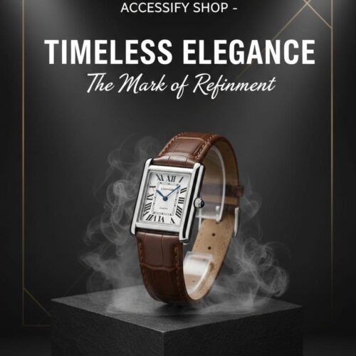 Luxury Rectangle Dial Watch Pakistan – Cartier Tank Style Premium Wrist Watch